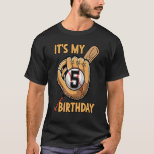 Es ist mein 5. Geburtstag Baseball Geburtstag 5 Ja T-Shirt