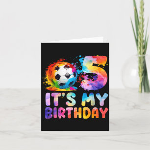 Es ist mein 5. Geburtstag Fußball Mädchen Thema 5  Karte
