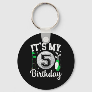 Es ist mein 5. Geburtstag Golf 5 Jahre alter Golfs Schlüsselanhänger