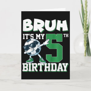 Es ist mein 5. Geburtstag Junge Fußball Fußll 5 Ja Karte