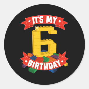 Es ist mein 6-Block-Gebäude Runder Aufkleber