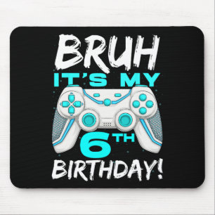 Es ist mein 6. Geburtstag 6 Jahre alte Gaming-Gebu Mousepad