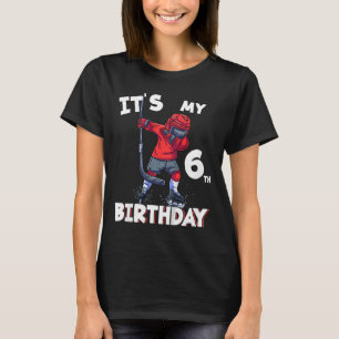 Es ist mein 6. Geburtstag 6 Jahre alter Eishockey- T-Shirt