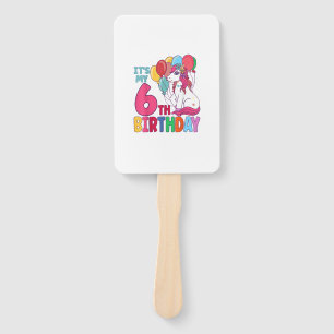 Es ist mein 6. Geburtstag Einhorn Jungen Mädchen K Fächer