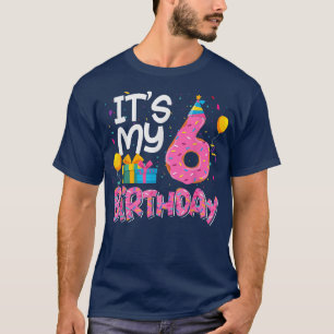 Es ist mein 6. Geburtstag Funny Donut Girls Boys P T-Shirt