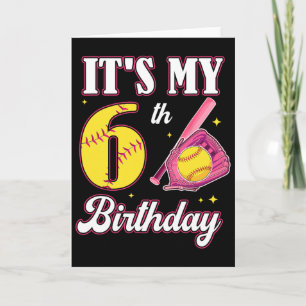 Es ist mein 6. Geburtstag Softll Mädchen 6 Jahre a Karte