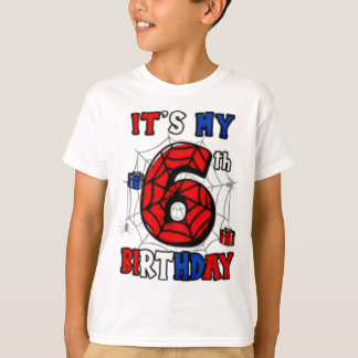 Es ist mein 6. Geburtstag Spider Superheld T-Shirt