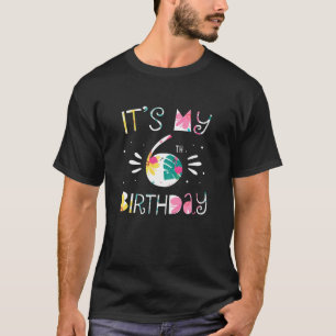 Es ist mein 6. Geburtstag tropischer Flora 6 Jahre T-Shirt