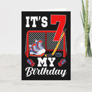 Es ist mein 7. Geburtstag 7 Jahre altes Eishockey- Karte