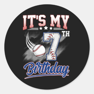 Es ist mein 7. Geburtstag Bysebyll 7 Jahre alt Geb Runder Aufkleber