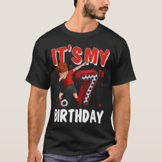 Es ist mein 7. Geburtstag Dabbing 7 Jahre alte Fuß T-Shirt