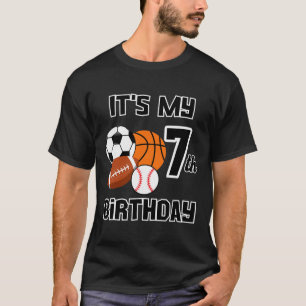 Es ist mein 7. Geburtstag Fußball Bysketbyll Byseb T-Shirt