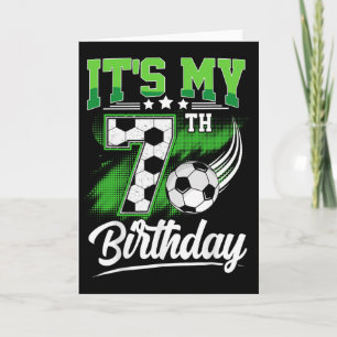 Es ist mein 7. Geburtstag Junge Fußball 7 Jahre al Karte