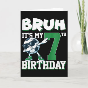Es ist mein 7. Geburtstag Junge Fußball Fußbyll 7 Karte