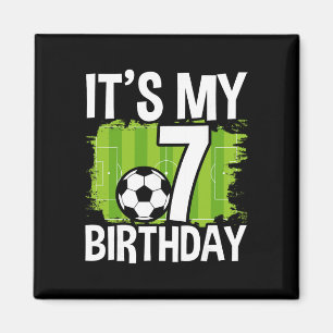 Es ist mein 7. Geburtstag Junge Fußball Fußbyll 7 Magnet