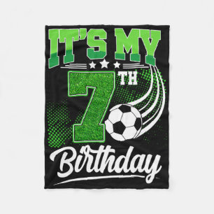 Es ist mein 7. Geburtstag Junge Fußball Ll 7 Jahre Fleecedecke