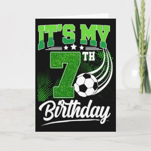 Es ist mein 7. Geburtstag Junge Fußball Ll 7 Jahre Karte
