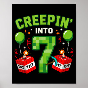 Es ist mein 7. Geburtstag Junge Gamer Creen’ wird  Poster