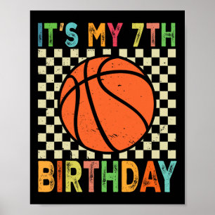 Es ist mein 7. Geburtstag Sketll 7 Jahre alter Spi Poster