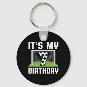 Es ist mein 7. Geburtstag Sport Fußball Fan 7 Jahr Schlüsselanhänger