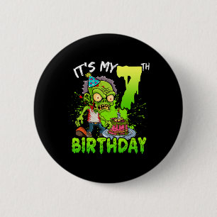 Es ist mein 7. Geburtstag Zombie Lover 7-jährige J Button