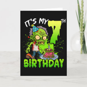 Es ist mein 7. Geburtstag Zombie Lover 7-jährige J Karte