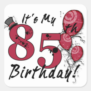 Es ist mein 85. Geburtstag Grunge Ballon Aufkleber