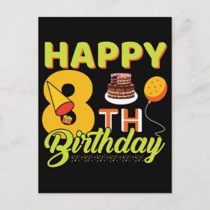 Es ist mein 8. Geburtstag Bro 8 Jahre alte Jungen Postkarte