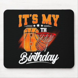 Es ist mein 8. Geburtstag Junge Basketball 8 Jahre Mousepad