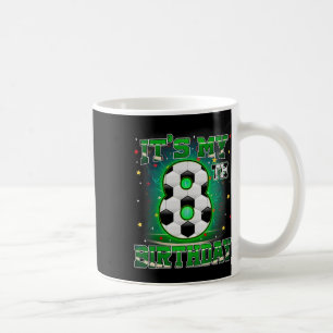 Es ist mein 8. Geburtstag Jungen Fußball 8 Jahre a Kaffeetasse
