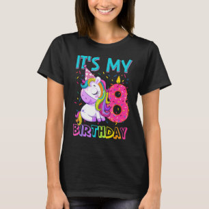 Es ist mein 8. Geburtstag Niedliches Einhorn 8 Jah T-Shirt