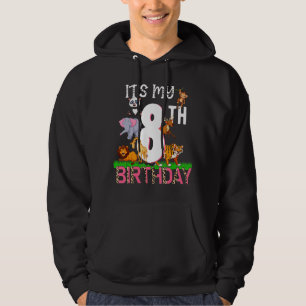 Es ist mein 8. Geburtstag Panda Monkey Giraffe Wil Hoodie