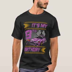 Es ist mein 8. Geburtstag Rennwagen Party Outfit 8 T-Shirt