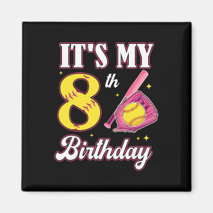 Es ist mein 8. Geburtstag Softll Mädchen 8 Jahre a Magnet