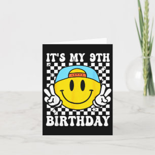 Es ist mein 9. Geburtstag 9 Jahre alter Junge Bruh Karte