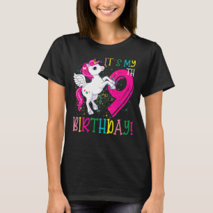 Es ist mein 9. Geburtstag Einhorn 9 Jahre alt Gebu T-Shirt