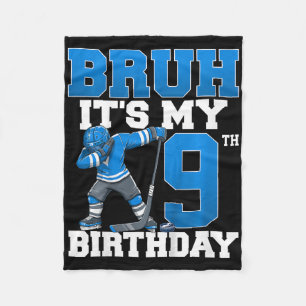Es ist mein 9. Geburtstag Eishockey 9 Jahre alt B Fleecedecke