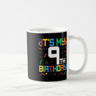 Es ist mein 9. Geburtstag Gamer Kids Videospiel Ge Kaffeetasse