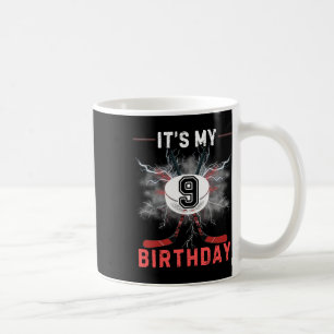 Es ist mein 9. Geburtstag Hockey-Junge Lustiger Ho Kaffeetasse