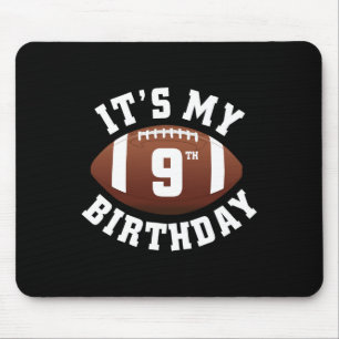 Es ist mein 9. Geburtstag Junge 9 Jahre alter Fußb Mousepad