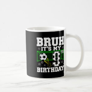 Es ist mein 9. Geburtstag Junge Fußball 9 Jahre al Kaffeetasse
