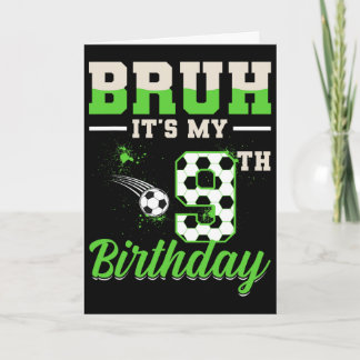 Es ist mein 9. Geburtstag Junge Fußball Fußll 9 Ja Karte