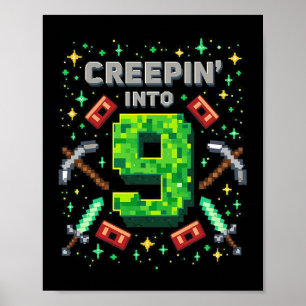Es ist mein 9. Geburtstag, Junge Gamer schleichen Poster