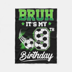 Es ist mein 9. Geburtstag Junge Sport Fan 9 Jahre  Fleecedecke