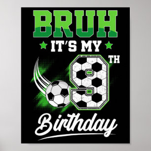 Es ist mein 9. Geburtstag Junge Sport Fan 9 Jahre Poster
