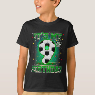 Es ist mein 9. Geburtstag Jungen Fußball 9 Jahre a T-Shirt