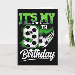 Es ist mein 9. Geburtstag Jungenfußball Ll 9 Jahre Karte