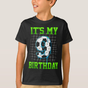 Es ist mein 9. Geburtstag Lustiger Fußball-Geburts T-Shirt