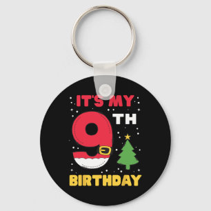 Es ist mein 9. Geburtstag Weihnachten 9 Jahre alte Schlüsselanhänger