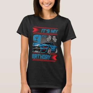 Es ist mein 9. Geburtstags-Rennwagen-Party-Outfit T-Shirt